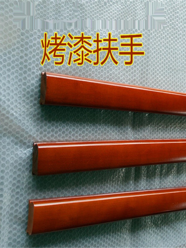 烤漆榉木实木楼梯扶手立柱室内阳台飘窗围栏柱子栏杆复式楼梯白胚|undefined