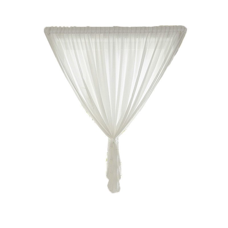 Anti-mosquito Velcro cortina de perforación de instalación libre de pasta de ventana de la Bahía balcón ventana de la pantalla de la cortina de gasa autoadhesiva de una sola pieza de entrega