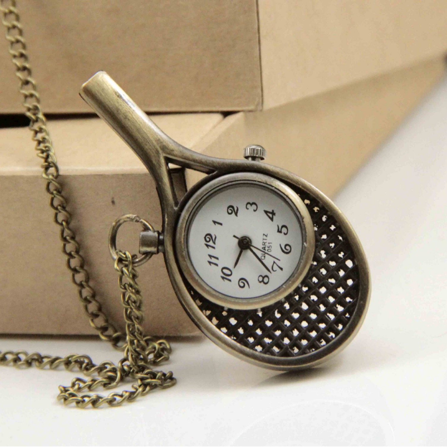 Explosions watch creative necklace table vintage pocket watch wholesale badminton racket watch good quality!!