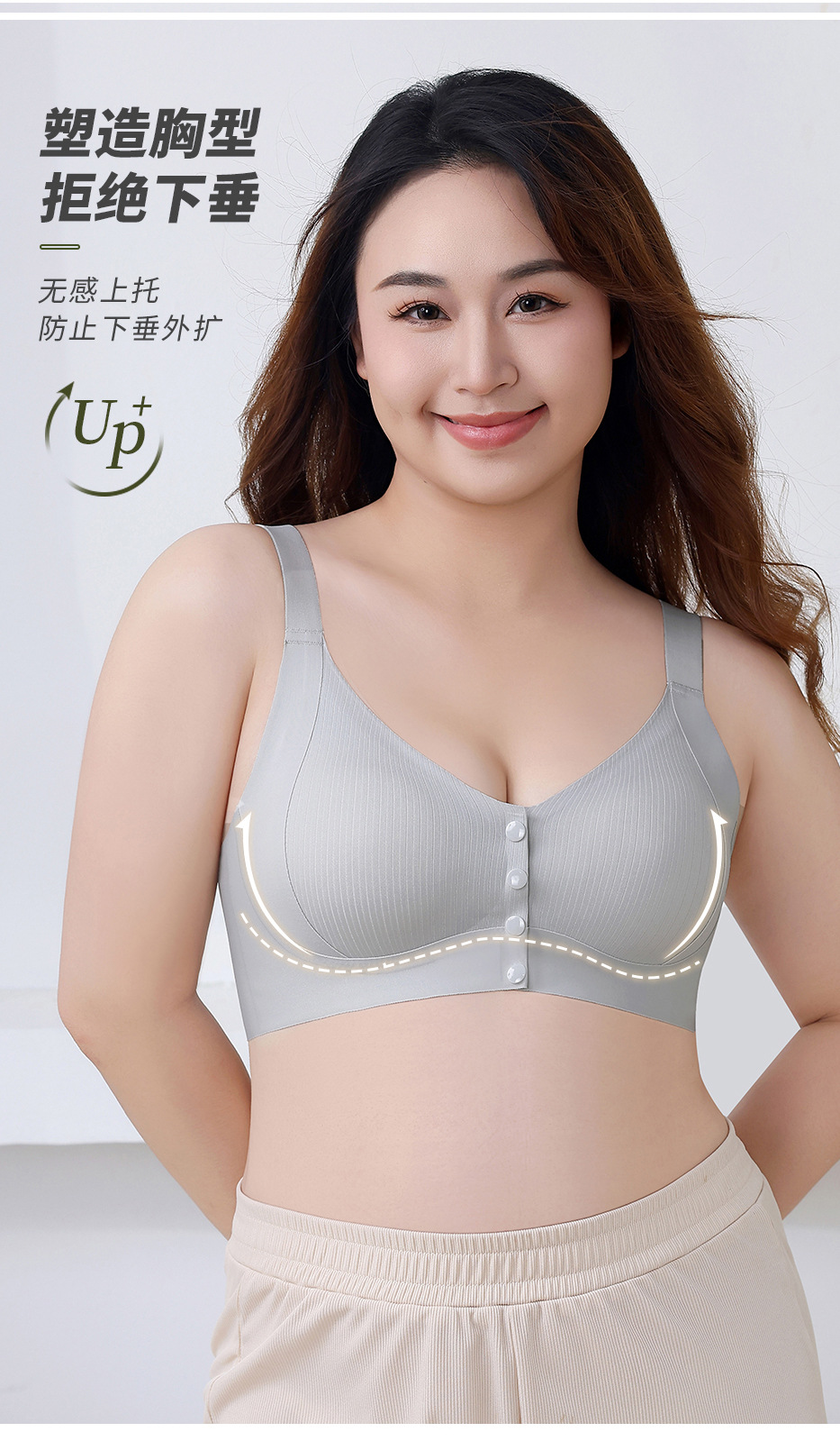 Venta directa de fábrica comercio electrónico transfronterizo Sudeste de Asia Vietnam Tailandia damas talla grande sujetador lateral de recogida cómoda