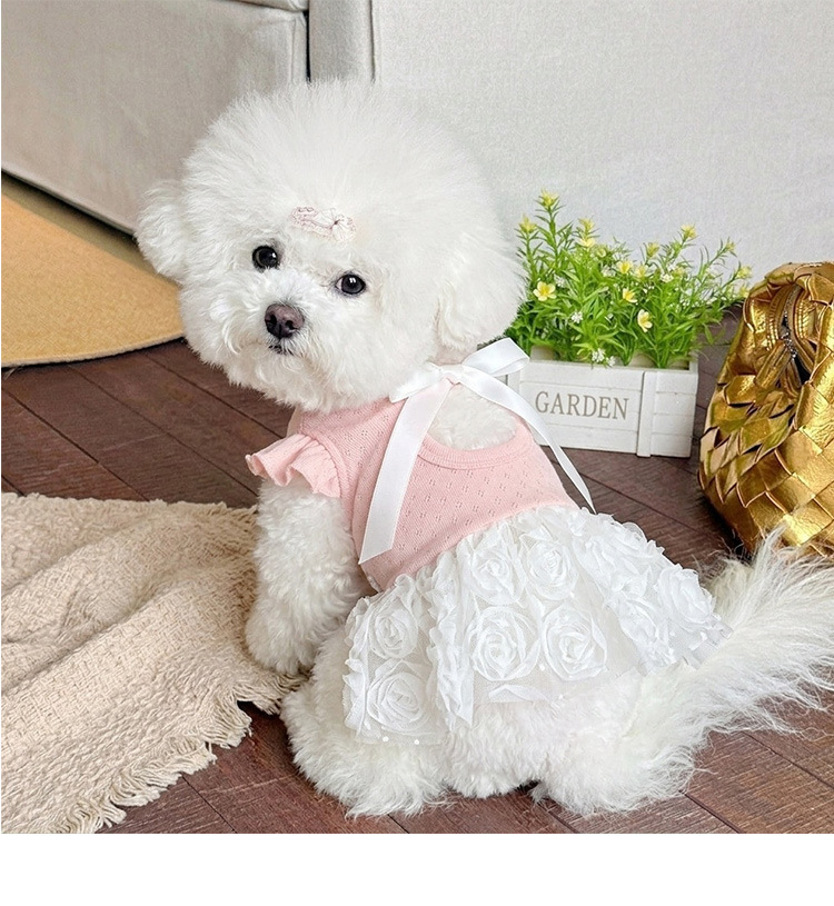 Vestido para cão estilo coreano roupa de princesa doce pet_voghion.com
