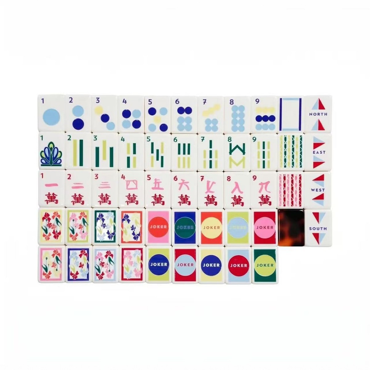 (Ready to Ship) Tortoiseshell Floral Acrylic American Mahjong Tiles American-Style Mahjong Leisure Entertainment