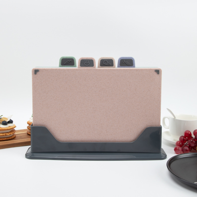 Plastic Classification Cutting Board 4-piece Home Food Supplemented Cutting Board Kitchen Cutting Board Classification Cutting Board suit
