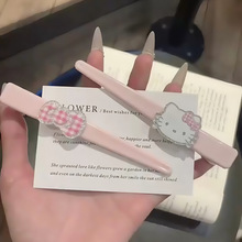 可爱小猫咪无痕侧边刘海发夹甜美少女心长款闪粉tk猫发卡发饰批发