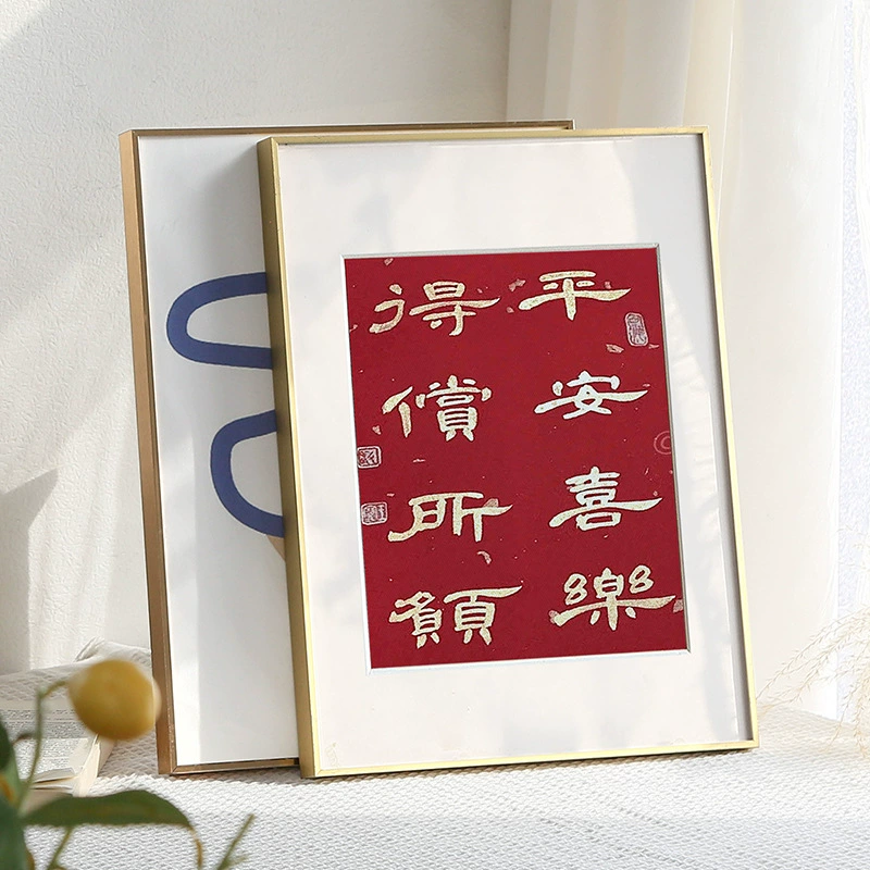 Алюминиевый сплав узкая боковая фоторамка Простая Современная рекламная рамка фоторамка A3A4 головоломка настенная 4k8 оптовая продажа с фабрики