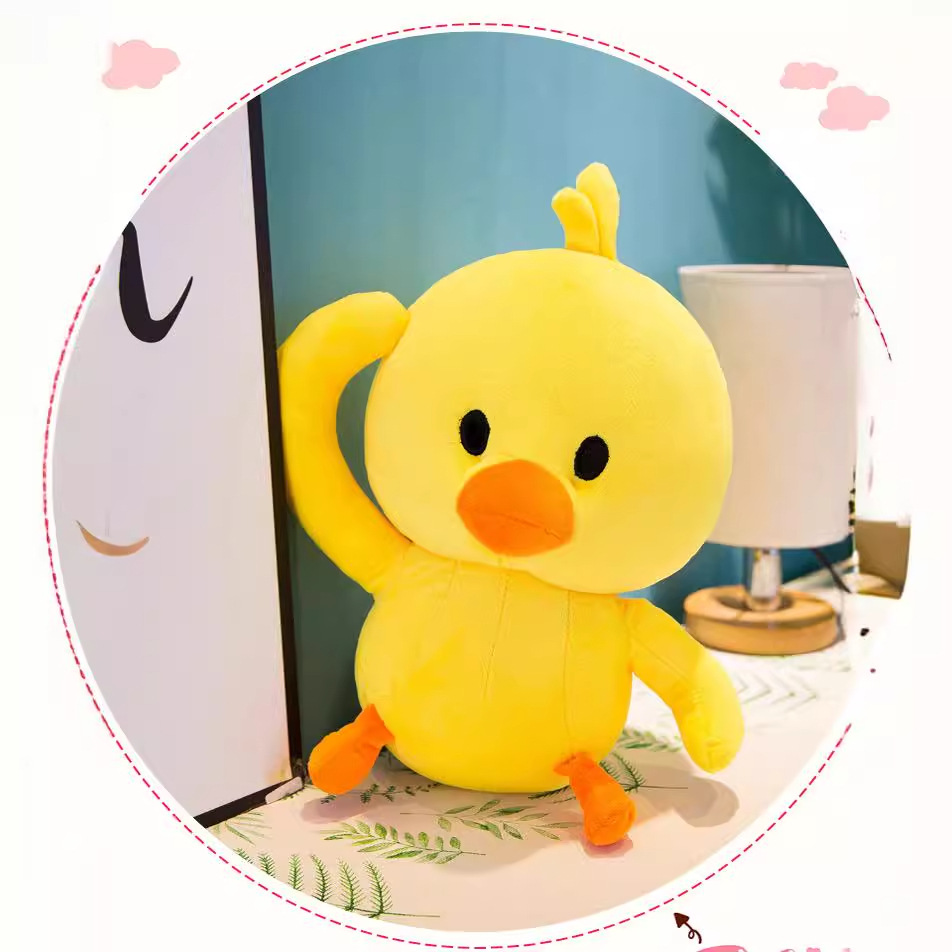 Juguete de peluche regalo de cumpleaños niña linda tiktok pequeño pato amarillo muñeca internet celebridad almohada muñeca