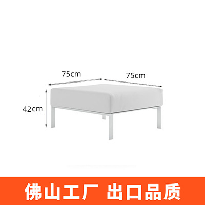 Sofá de acero inoxidable al aire libre patio terraza ocio muebles de metal a prueba de lluvia balcón de protección solar mesa de comedor ocio silla de comedor image 14
