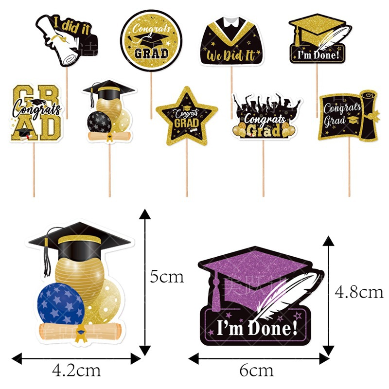 Decoración de pastel de graduación internacional Graduation Plug-in Decoración de pastel de postres