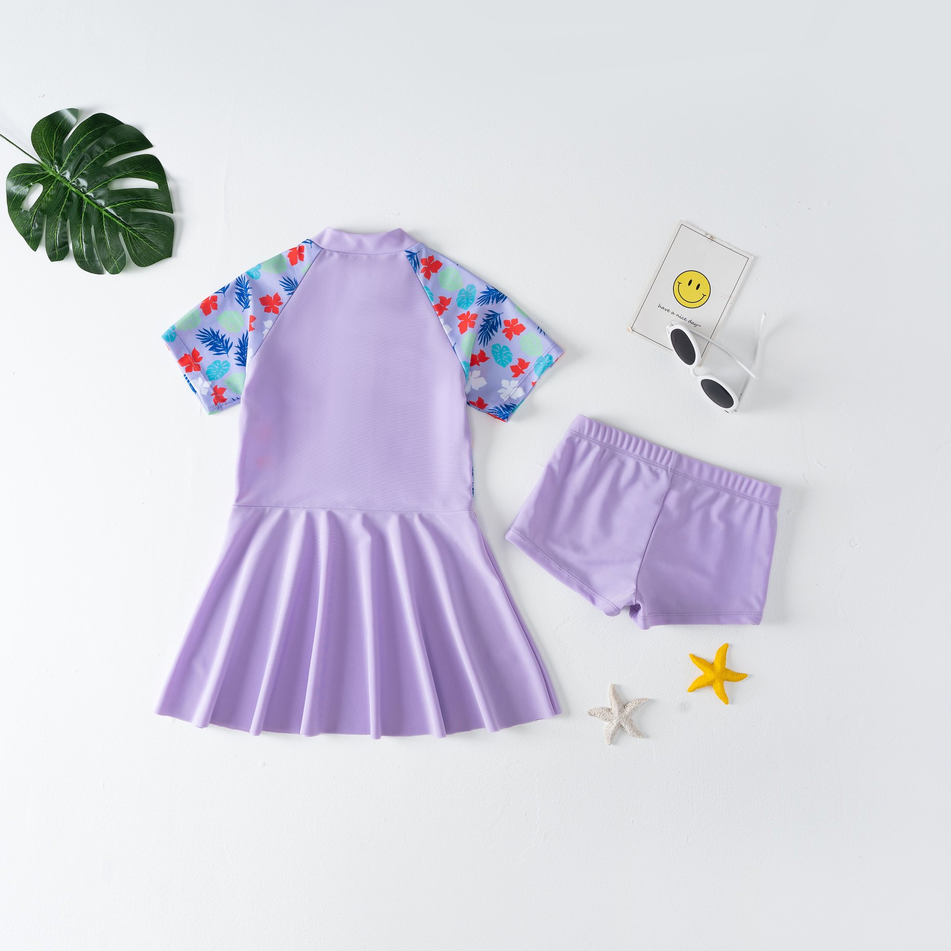 Swimsuit For Girls Two Piece Skirt Set Professional Beachwear_voghion.com