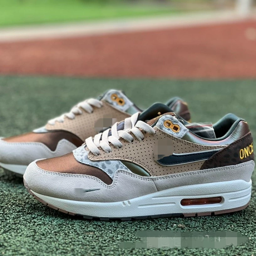 Оригинальная обувь, чистая оригинальная версия Travis Scott Air Max 1 Saturn Gold, ретро-барб, износостойкая, мужская