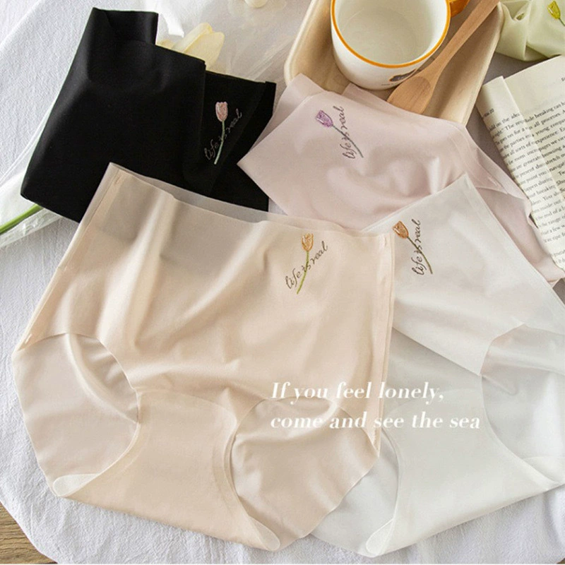 Ледяной шелк без следов маска трусики для девочек 7A Антибактериальный хлопок