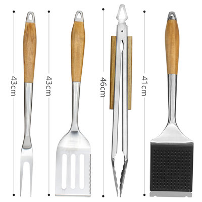 outdoors appliance combination BBQ suit Acacia Hot BBQ Three BBQ clip