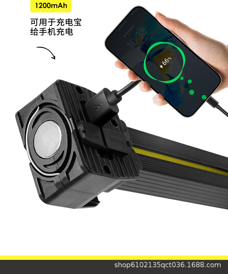 Cross-Border Multifunctional Rechargeable Cob Work Light Led Inspection Light Foldable Car Magnetic Flashlight Repair Tent Light