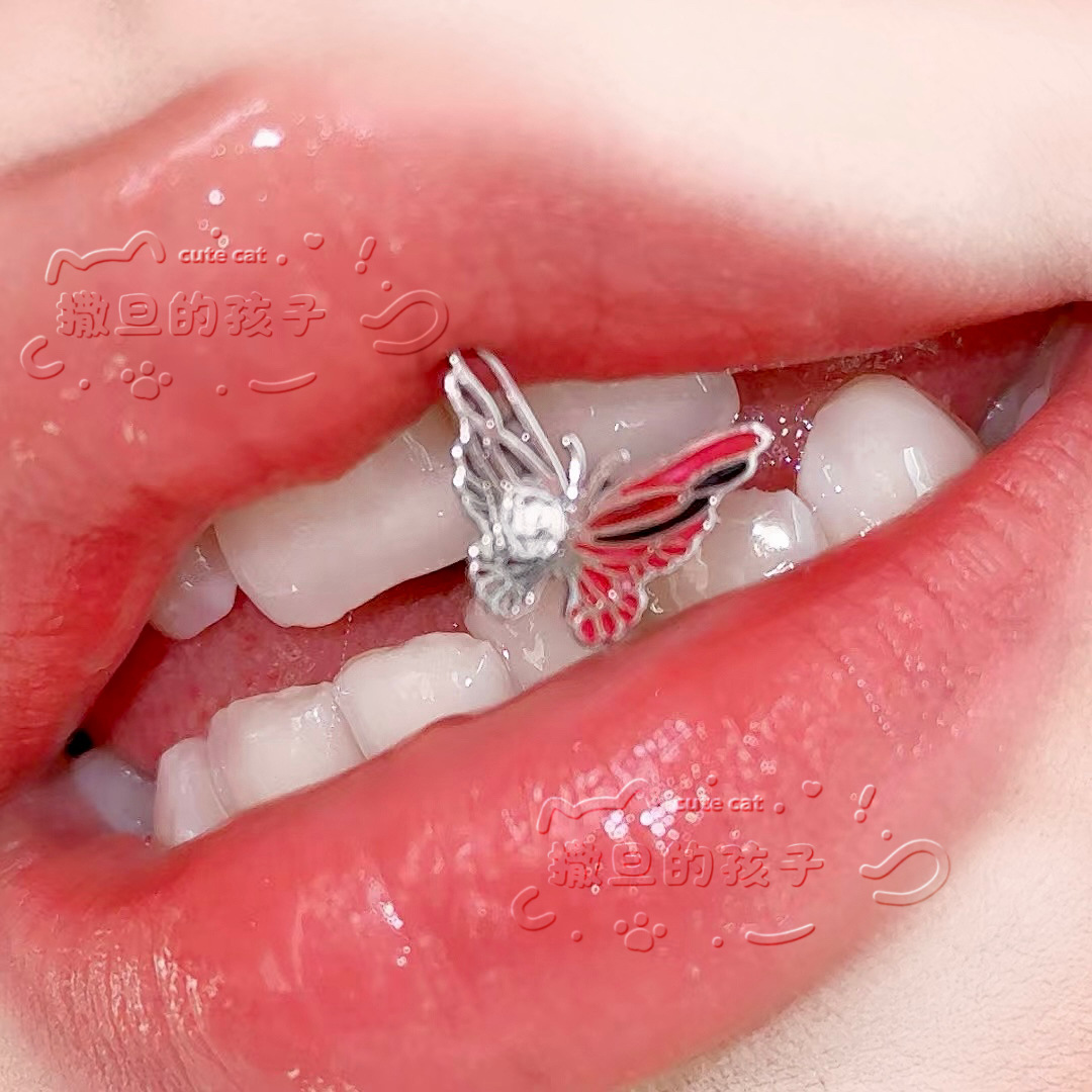 Satan's Child Butterfly Full Series Tongue Barbell - 12mm Length 1.6mm Thick 316L Surgical Steel Tongue Ring for Piercing detail image 8