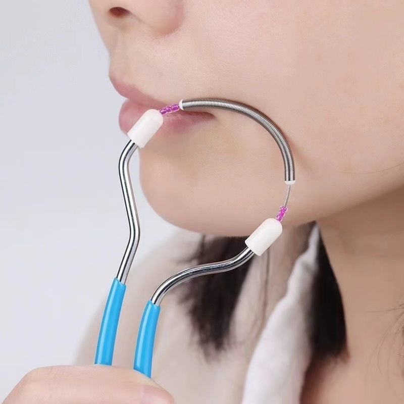 顔の脱毛器、スプリングフェイスツイストフェイスオープナー、女性の唇の毛、顔の毛抜き、顔の毛、口ひげリフター|undefined