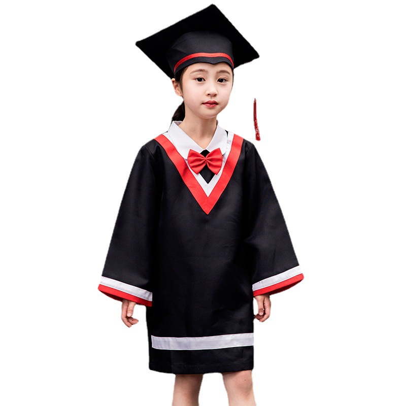 Bachelor's Gown Graduation Photo Outfit Doctoral Cap Robe Elementary School Dress Children's Korean Style College Style Graduation Photography Outfit