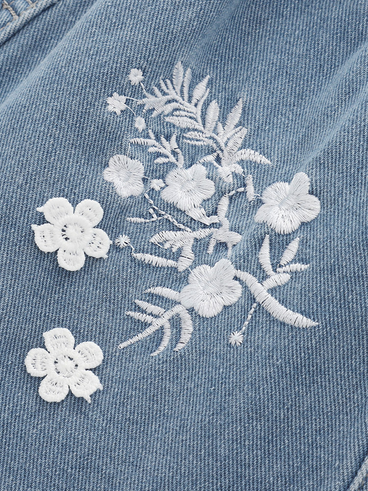 Malwee transfronterizo ropa de verano jeans de niñas nuevos jeans europeos y estadounidenses para niños pequeños y medianos lindos pantalones de niña image 3