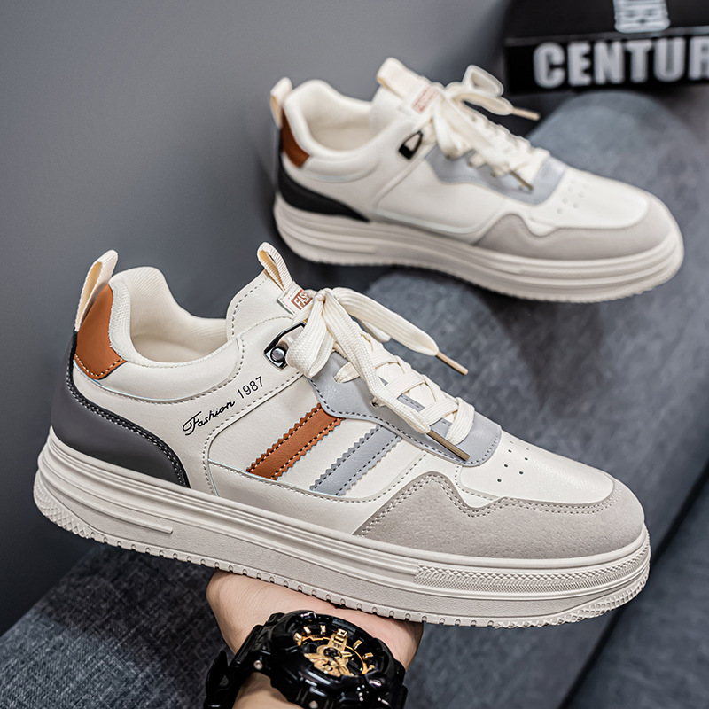 2025 verano transfronterizo nueva tendencia coreana zapatos de skate de tendencia baja zapatos blancos de moda de hombre zapatos deportivos casuales