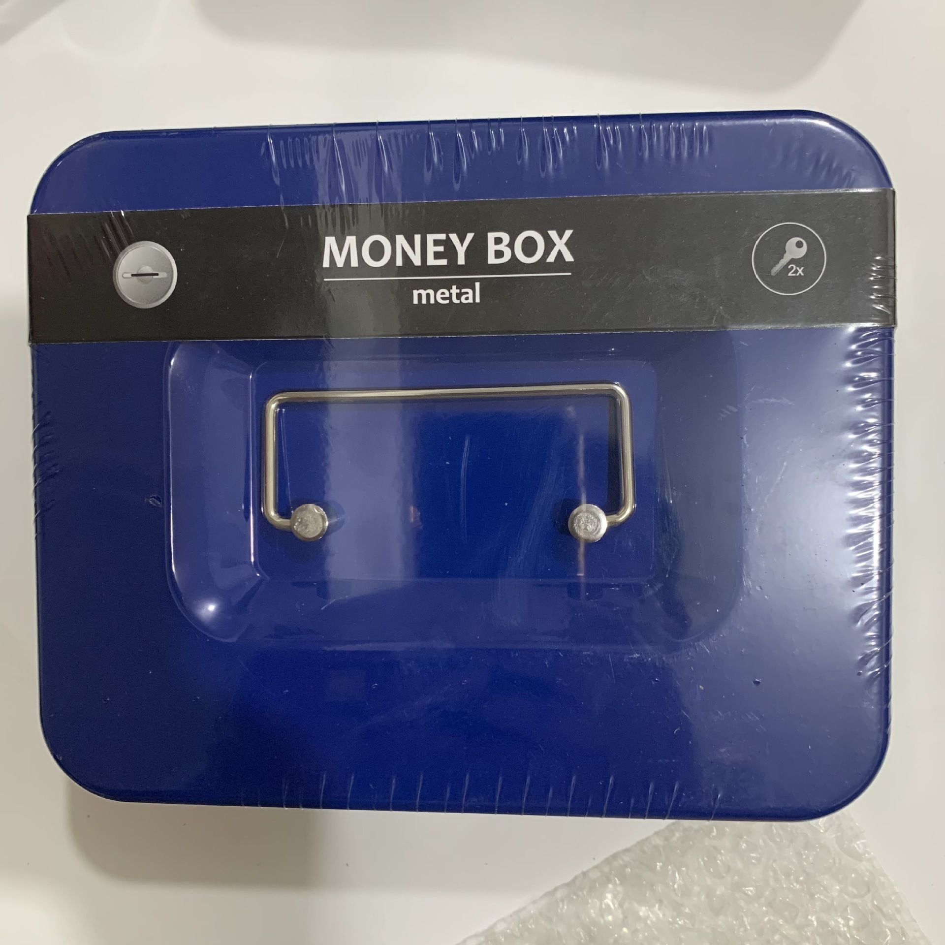 Nueva caja de almacenamiento de alcancía portátil creativa transfronteriza tamaño pequeño con caja de almacenamiento de claves caja de monedas con cerradura alcancía