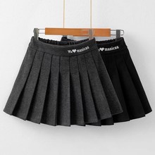 女童毛呢子裙半身裙裤2025春秋冬儿童百褶裙宝宝加厚Jk短裙子百搭