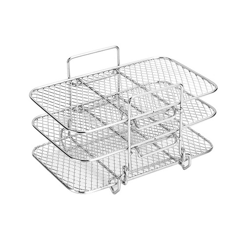 304 stainless steel BBQ grill air fryer accessories cooling rack three-layer square