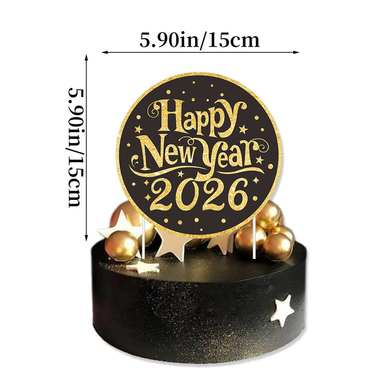 2026 ハッピーニューイヤーバナー新年パーティー装飾ブラックゴールドフラグバルーンセット卸売カスタマイズ|undefined