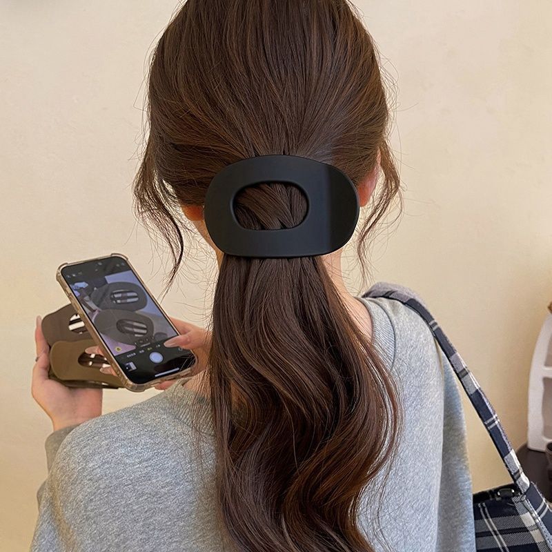 Pinzas para el cabello coreanas exquisitas y de alta gama para mujer, versátiles para peinados recogidos en la parte posterior de la cabeza, pinzas de tiburón, tamaño extragrande para cabello grueso, pinzas de garra, horquillas.