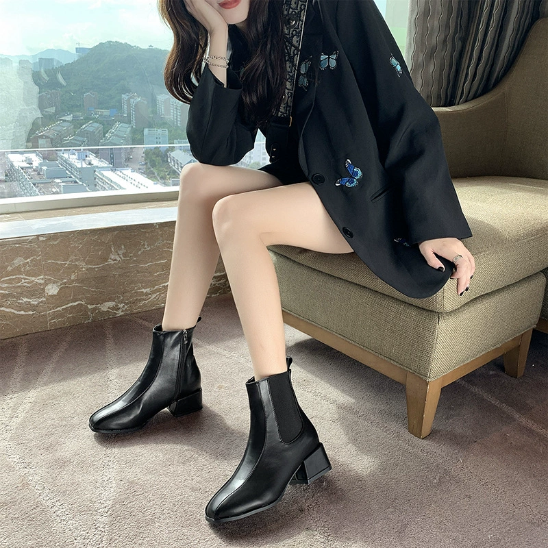 Martens, summer black chelsea, thin boots, (Physicals)