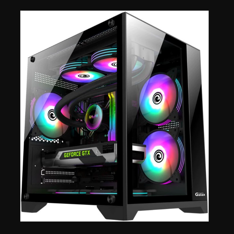 Игровой корпус Yechi Ark MINI 360 с панорамным стеклом и водяным охлаждением, белый