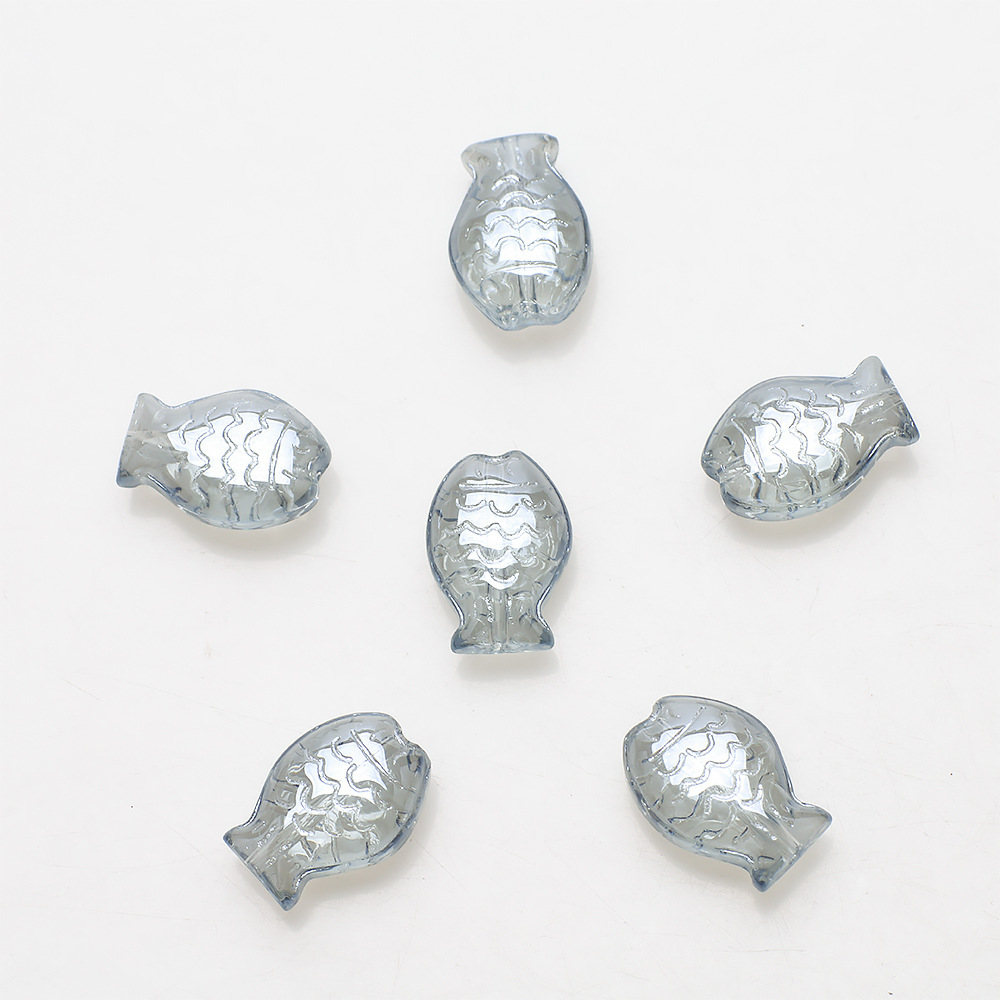 A Pack Of 30 10 * 14mm Hole 1~1.9mm Glass Glass Fish Beads display picture 9