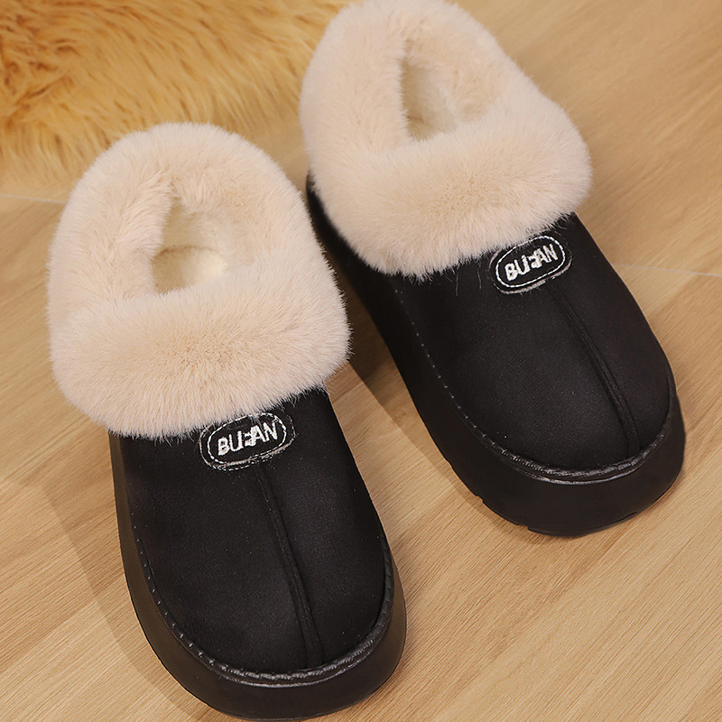 Nuevos zapatos de algodón transfronterizos de moda de otoño y invierno, zapatillas de algodón para parejas de moda interior y exterior, zapatos cálidos