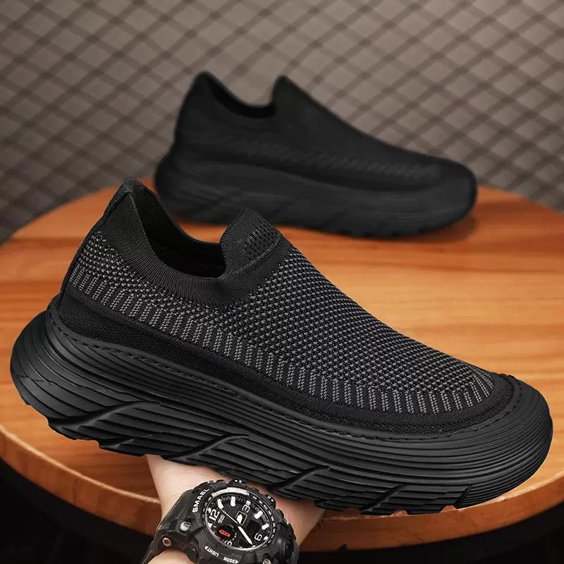 Кокосовая обувь мужская обувь летняя дышащая сетка обувь мужская мода дикий рост летающих тканых кроссовок повседневная модная обувь