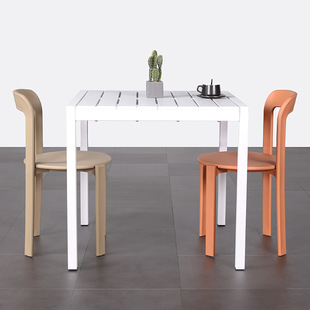 Outdoor Single Sofa Chair Plastic Shopping Mall Cafe Beverage Shop Dining Chair Villa Courtyard Waterproof Sunscreen Coffee Table