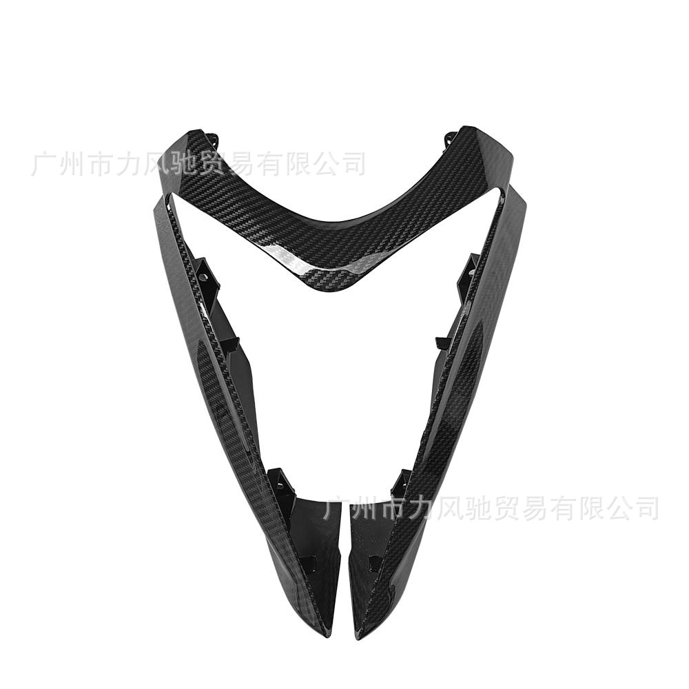 Carcasa para faro delantero adecuada para Kawasaki ER6N 2009-2011 con patrón de fibra de carbono con transferencia de agua.