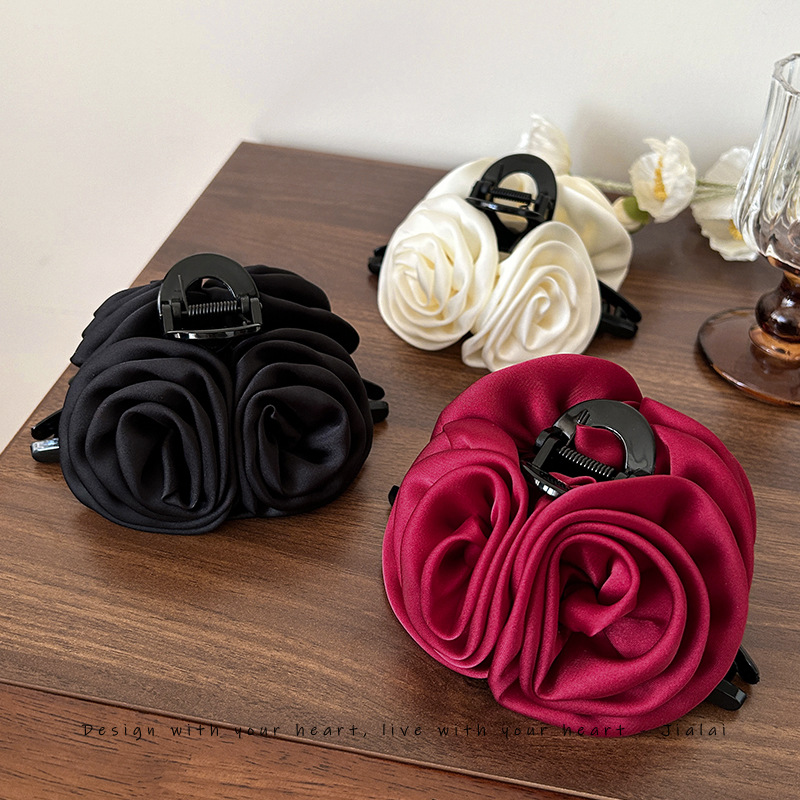 Flores rascar flores clip de cabello hembra cártamo rascar detrás del cerebro clip de pescado clip de cabello toque para el cabello