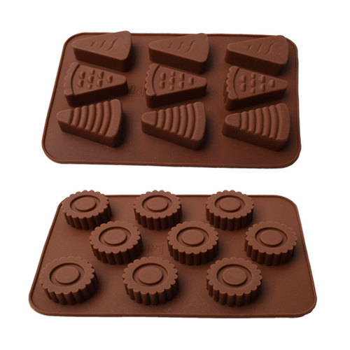Round Number Silicone Chocolate Candy Cookie Decoration Cake Baking Mold Silicone Ice Tray Mold High Temperature Resistant