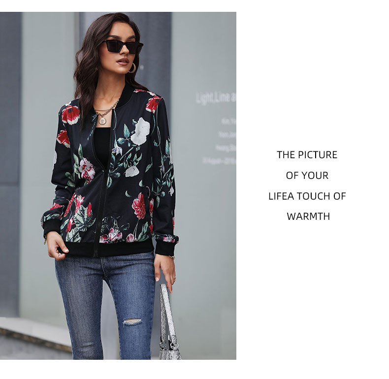 autumn long-sleeved floral printed jacket nihaostyles wholesale clothing NSDMB93685