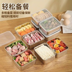ステンレス冷凍タッパー蓋付き密封冷蔵庫食品級収納弁当箱弁当箱冷凍業務用