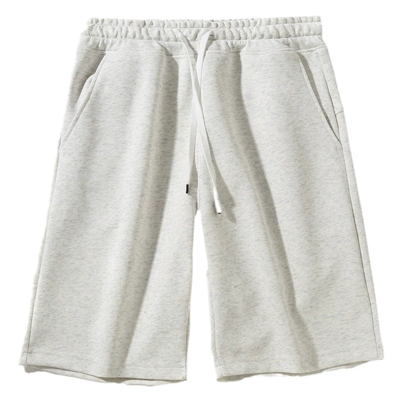 Шорты Hebei Cang 621 — взрослые, 240 г, из китайского хлопкового молочного шелка, пятипятыермые (пятипятыермые — это термин, означающий, что шорты выше колена), повседневный стиль, дышащие, свободные, универсальные.