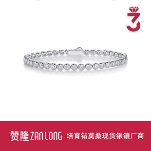 European and American Best-Selling Ins Style Simple Bubble Round Moissanite S925 Silver Plated 18K Gold Horseshoe Bracelet Versatile Stacking