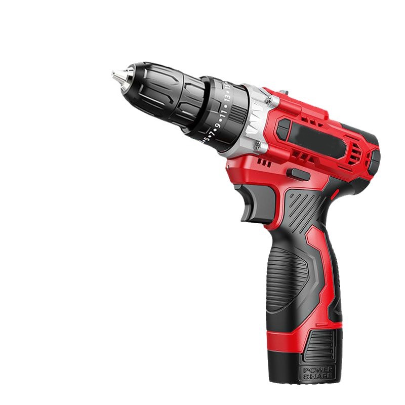 Taladro recargable sin escobillas, taladro eléctrico de litio de dos velocidades, taladro eléctrico doméstico, destornillador eléctrico de alta potencia al por mayor