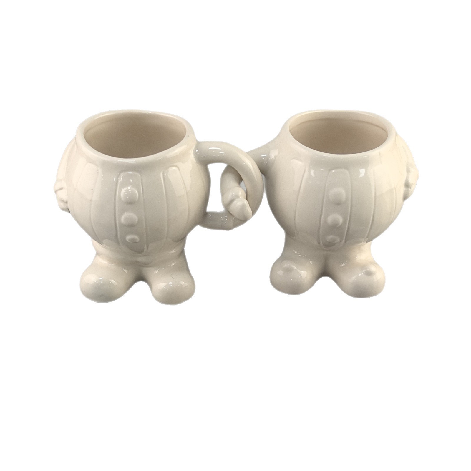 Personalizada creativa cerámica pareja mitad de mano taza puede DIY con pigmento de alto valor de la cara artesanía interesante