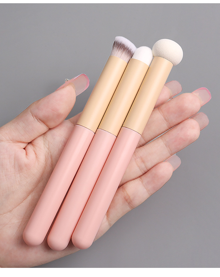 Small steamed bun mushroom head concealer brush, sponge head lip brush, lipstick smudging base, no brush marks, soft round head makeup brush undefined