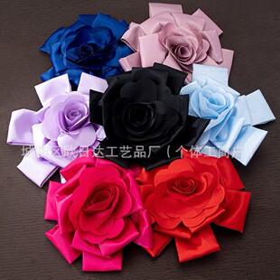 Fabric Flower Brooch Silk Satin Spring and Summer New French Style Handmade DIY Hat Clothing Versatile Women