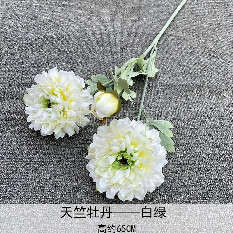 Flores de boda de alta calidad de flores de madera verde de bambú y lirio de pino masson de alta calidad