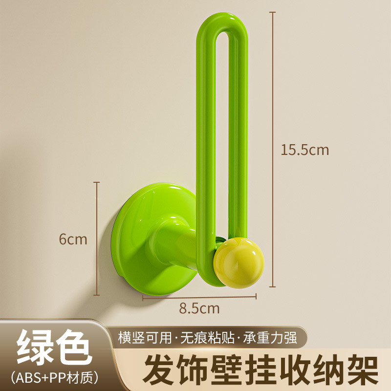 Estante de almacenamiento de lazo para el cabello, diadema de baño, accesorios para el cabello, horquilla, banda de goma, gancho de cuerda para la cabeza, artefacto de almacenamiento de joyería sin perforación