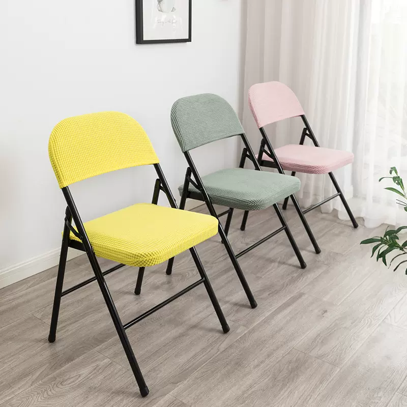 家用折叠椅套靠背套坐垫套办公室会议电脑防尘椅子坐垫套二件套罩