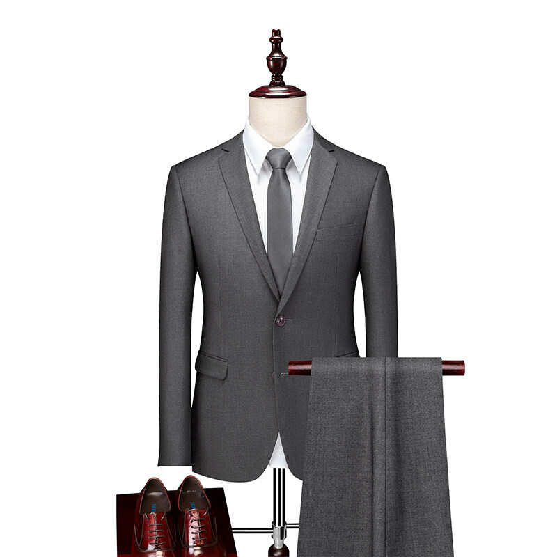 버튼 2개 그레이(슈트+바지)