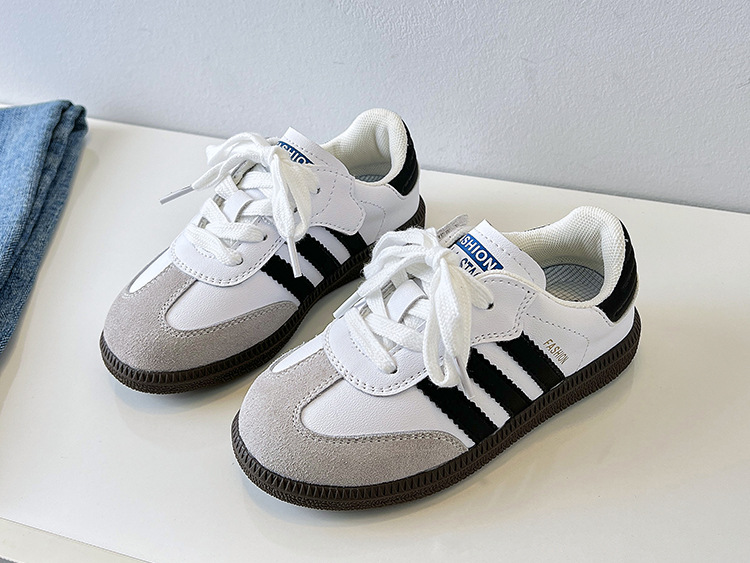 Herbst Neue Kinder Schuhe Mädchen Echtes Leder Dexun Kleine Weiße Jungen Leichte Rutschfeste Casual Forrest Gump_voghion.com