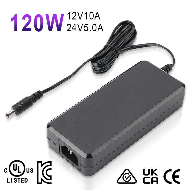 12v10a/24v5a power adapter US UL/EU CE KC SAA CCC through various certifications